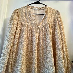 Floral Cream Blouse